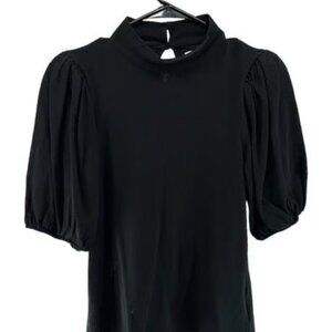 Citizens of Humanity | S Vivi Mock Neck Puff Sleeve Cotton Top